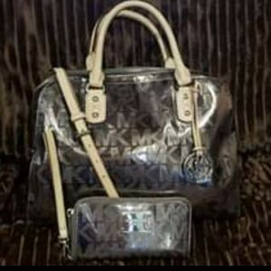 Metallic MK purse with wallet